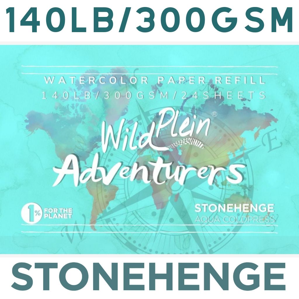Adventurers - 140lb Watercolor Paper Refill 6x9 - Stonehenge Aqua | Coldpress - Wild Plein