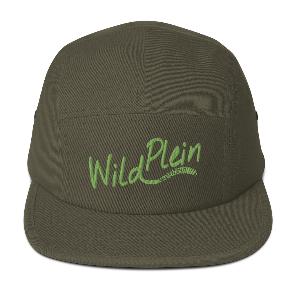 Wild Plein Five Panel Cap - (Olive & Lime) - Wild Plein